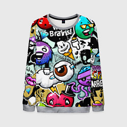 Свитшот мужской Граффити, цвет: 3D-меланж