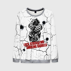 Свитшот мужской Lock, money, two barrels $$$, цвет: 3D-меланж