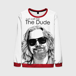 Свитшот мужской Just call me the Dude, цвет: 3D-красный