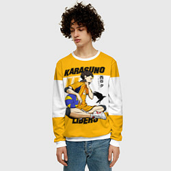 Свитшот мужской Юу Нишиноя из Карасуно Haikyu!!, цвет: 3D-белый — фото 2