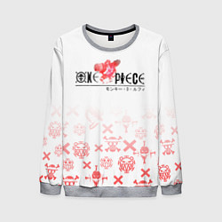 Свитшот мужской One Piece резиновый Луффи, цвет: 3D-меланж