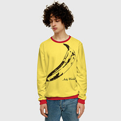 Свитшот мужской Энди Уорхол - Банан, цвет: 3D-красный — фото 2