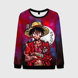 Свитшот мужской Луффи One Piece Большой куш, цвет: 3D-черный