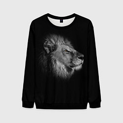 Свитшот мужской Гордый лев, цвет: 3D-черный
