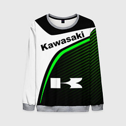 Свитшот мужской KAWASAKI КАВАСАКИ SPORT, цвет: 3D-меланж