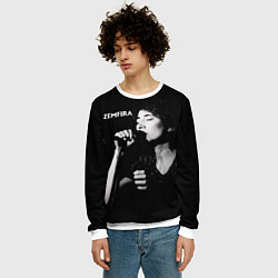 Свитшот мужской Zемфира концерт, цвет: 3D-белый — фото 2