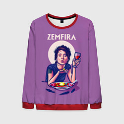 Свитшот мужской ZEMFIRA арт ужин, цвет: 3D-красный