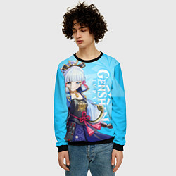 Свитшот мужской Genshin Impact, Аяка, цвет: 3D-черный — фото 2