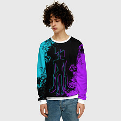 Свитшот мужской НЕОНОВЫЙ СИРЕНОГОЛОВЫЙ, цвет: 3D-белый — фото 2