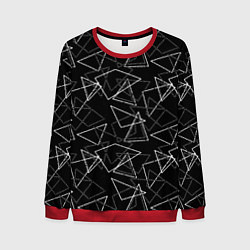 Свитшот мужской Черно-белый геометрический, цвет: 3D-красный