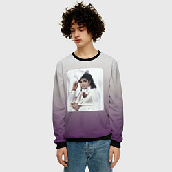 Свитшот мужской Майкл Джексон навсегда, цвет: 3D-черный — фото 2