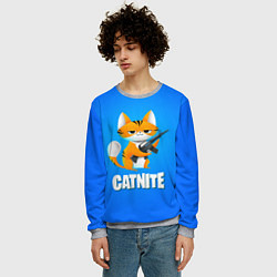 Свитшот мужской Catnite, цвет: 3D-меланж — фото 2