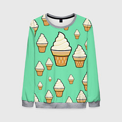 Свитшот мужской Мороженое - Ice Cream Party, цвет: 3D-меланж