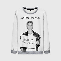 Свитшот мужской JUSTIN BIEBER, цвет: 3D-меланж