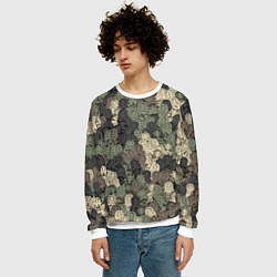 Свитшот мужской Камуфляж из матрёшек, цвет: 3D-белый — фото 2