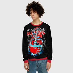 Свитшот мужской ACDC гитара, цвет: 3D-красный — фото 2