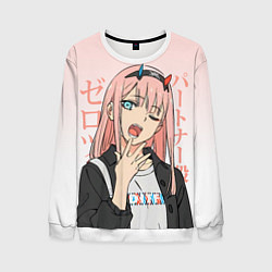 Свитшот мужской Zero Two Darling in the Franxx, цвет: 3D-белый