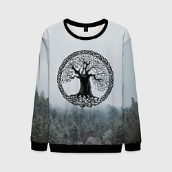Свитшот мужской Иггдрасиль Yggdrasil Z, цвет: 3D-черный