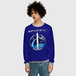 Свитшот мужской Space X, цвет: 3D-меланж — фото 2