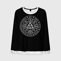 Свитшот мужской КЕЛЬТСКИЙ УЗЕЛ РУНЫ RUNES Z, цвет: 3D-белый