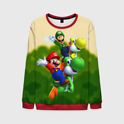 Свитшот мужской 3DMario, цвет: 3D-красный