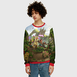 Свитшот мужской МАЙНКРАФТ ГЕРОИ ПРОТИВ ЗЛА, цвет: 3D-красный — фото 2
