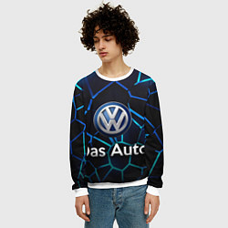 Свитшот мужской Volkswagen слоган Das Auto, цвет: 3D-белый — фото 2