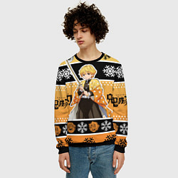 Свитшот мужской ЗЕНИЦУ АГАЦУМА НОВЫЙ ГОД, цвет: 3D-черный — фото 2