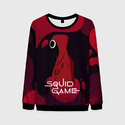 Свитшот мужской Игра в кальмара Red Black, цвет: 3D-черный