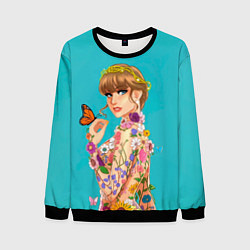 Свитшот мужской Тейлор в цветах, цвет: 3D-черный