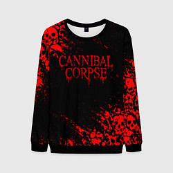 Мужской свитшот CANNIBAL CORPSE КРАСНЫЕ ЧЕРЕПА