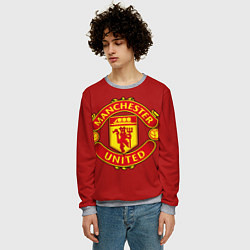 Свитшот мужской Manchester United F C, цвет: 3D-меланж — фото 2