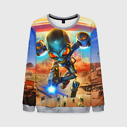 Свитшот мужской Destroy all Aliens, цвет: 3D-меланж