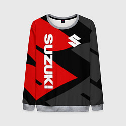 Свитшот мужской SUZUKI СУЗУКИ RED LOGO, цвет: 3D-меланж