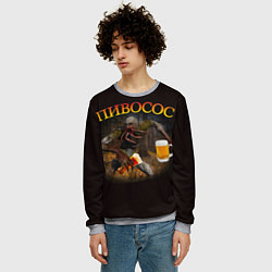 Свитшот мужской ПИВОСОС Сталкер 2, цвет: 3D-меланж — фото 2