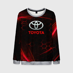 Свитшот мужской Toyota Неоновые соты, цвет: 3D-меланж
