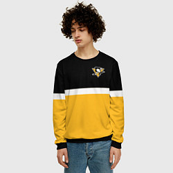 Свитшот мужской Питтсбург Пингвинз НХЛ, цвет: 3D-черный — фото 2