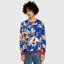 Свитшот мужской SONIC ПАТТЕРН СОНИК, цвет: 3D-красный — фото 2