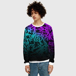 Свитшот мужской НЕОНОВОЕ ГРАФФИТИ NEON, цвет: 3D-белый — фото 2