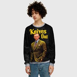 Свитшот мужской Достать ножи Knives Out, цвет: 3D-меланж — фото 2