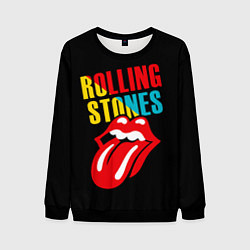Свитшот мужской Роллинг Стоунз Rolling Stones, цвет: 3D-черный