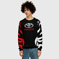 Свитшот мужской Автомобиль Toyota, цвет: 3D-черный — фото 2