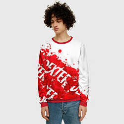 Свитшот мужской Декстер, пятна крови, цвет: 3D-красный — фото 2