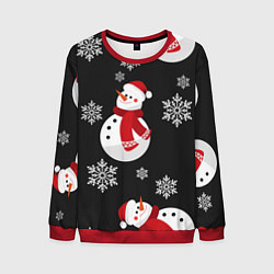 Свитшот мужской Снеговик!, цвет: 3D-красный