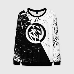 Свитшот мужской Buick Black and White Grunge, цвет: 3D-черный