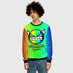 Свитшот мужской Geometry Dash, цвет: 3D-черный — фото 2