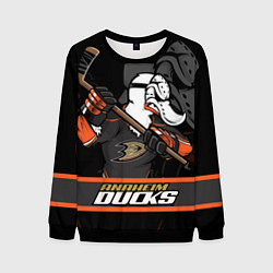 Свитшот мужской Анахайм Дакс, Anaheim Ducks, цвет: 3D-черный