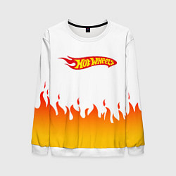 Свитшот мужской Hot Wheels Logo Fire, цвет: 3D-белый