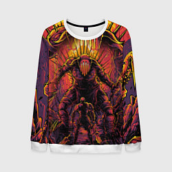 Свитшот мужской КРАТОС И БИТВА С БОССОМ, GOD OF WAR, цвет: 3D-белый