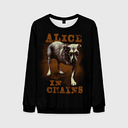 Свитшот мужской Alice in chains Dog, цвет: 3D-черный